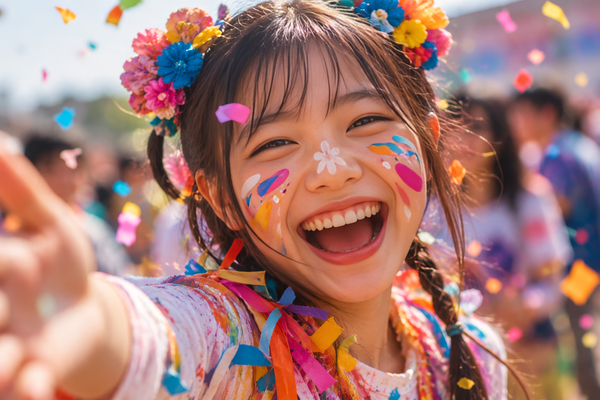 Child taking part in Century Square Birthday Parade during 8th Birthday Bash