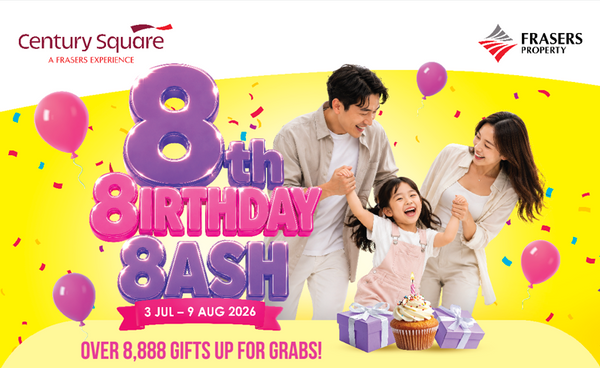 Century Square Turns 8 — Giant Human Claw Machine, Daily iPhone 17 and a Birthday Parade on 25 July